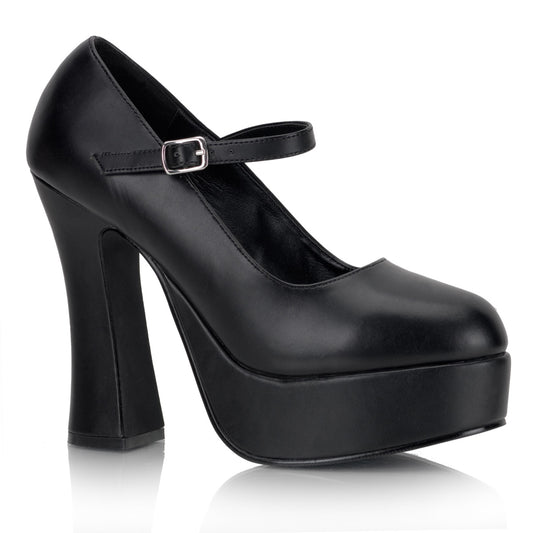 DemoniaCult Bombas de mujer DOLLY-50 Blk Leather Vegan