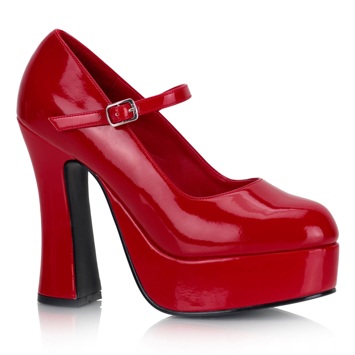 DemoniaCult Bombas de mujer DOLLY-50 Pat rojo