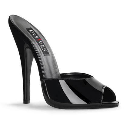 Devious Womens Sandals DOMINA-101 Blk Pat