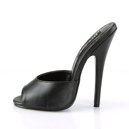 Devious Sandalias para mujer DOMINA-101 Blk Faux Cuero