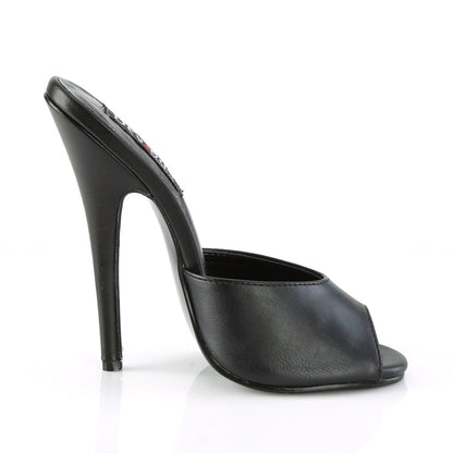 Devious Sandalias para mujer DOMINA-101 Blk Faux Cuero