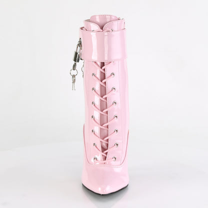Devious Botas de tobillo para mujer DOMINA-1023 B. PAT rosa