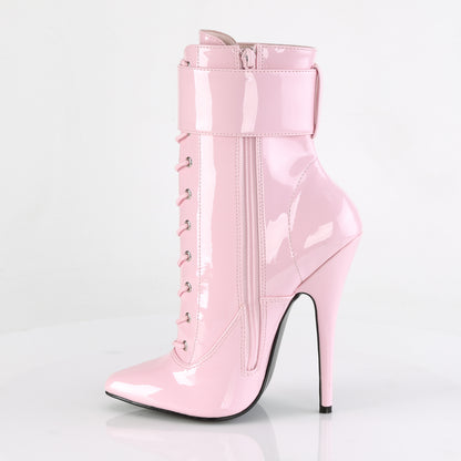 Devious Botas de tobillo para mujer DOMINA-1023 B. PAT rosa