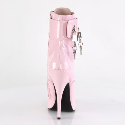 Devious Botas de tobillo para mujer DOMINA-1023 B. PAT rosa
