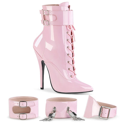 Devious Botas de tobillo para mujer DOMINA-1023 B. PAT rosa