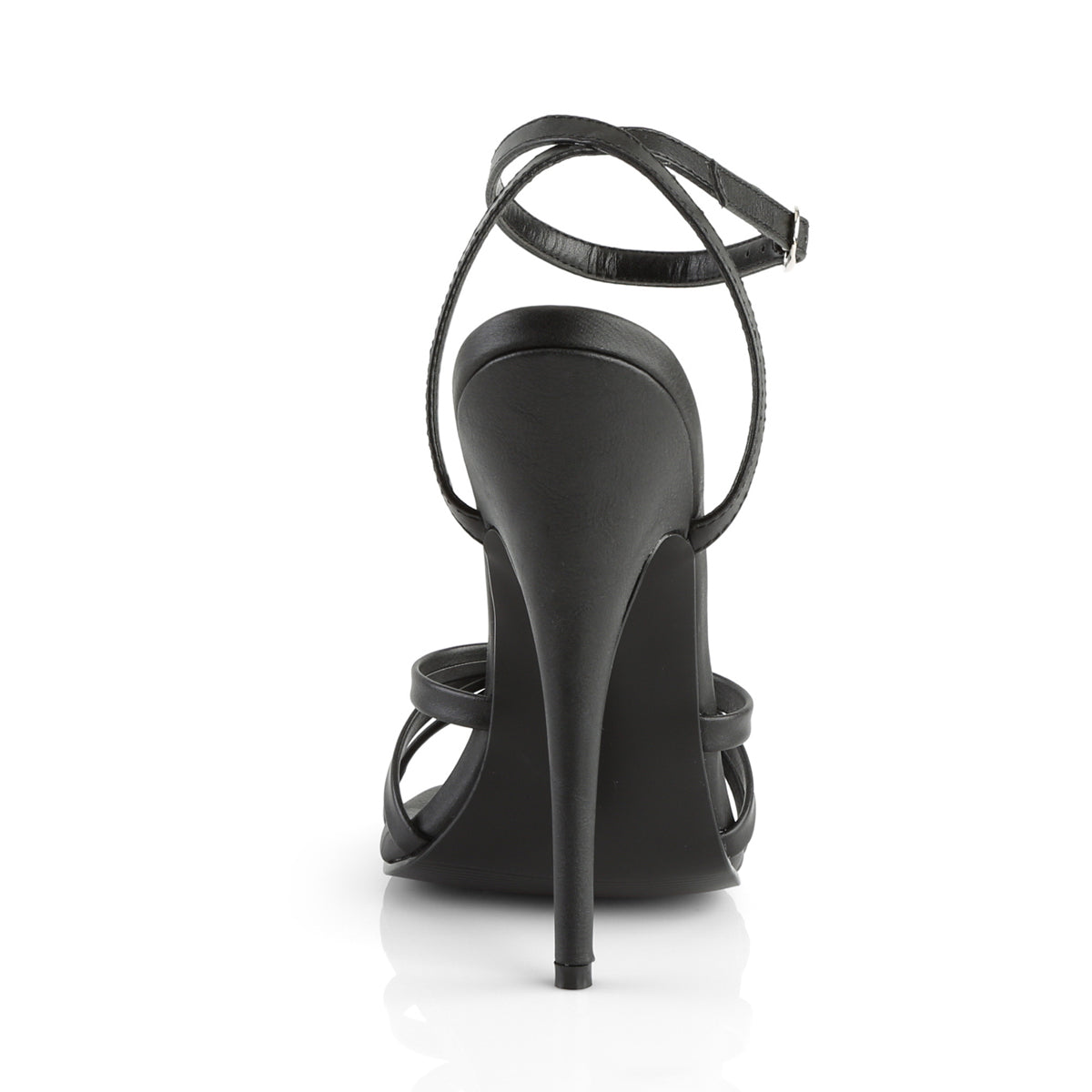 Devious Womens Sandals DOMINA-108 Blk Pu