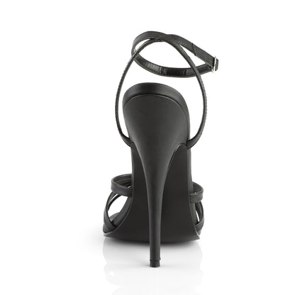 Devious Womens Sandals DOMINA-108 Blk Pu