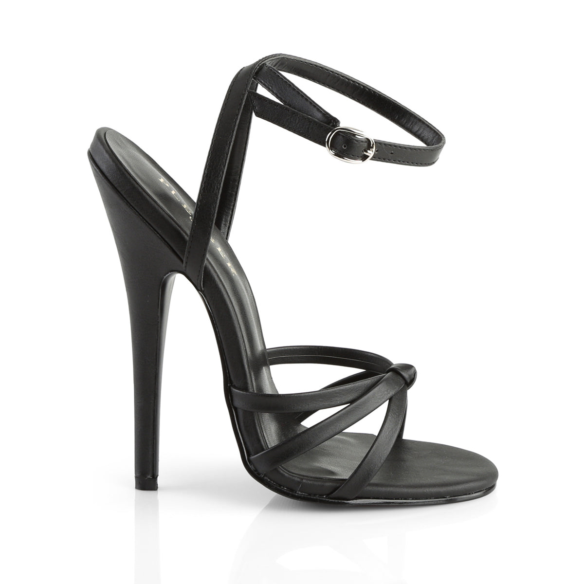 Devious Womens Sandals DOMINA-108 Blk Pu