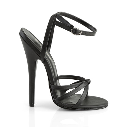 Devious Womens Sandals DOMINA-108 Blk Pu