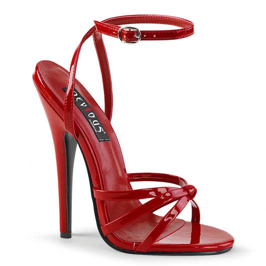 Devious Sandalias para mujer DOMINA-108 Red Pat