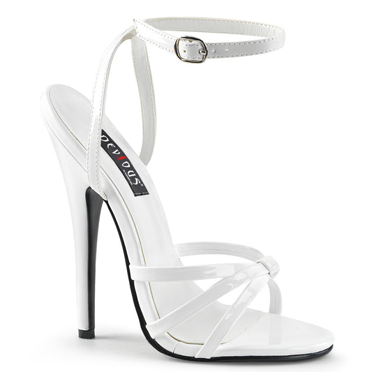 Devious Sandalias para mujer DOMINA-108 palmadita blanca