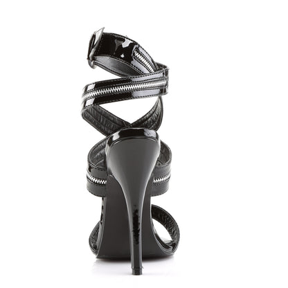 Devious Womens Sandals DOMINA-119 Blk Pat
