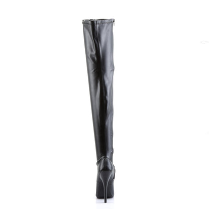 Devious Botas de mujer DOMINA-3000 blk str pu