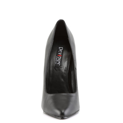 Devious Bombas para mujer DOMINA-420 blk cuero