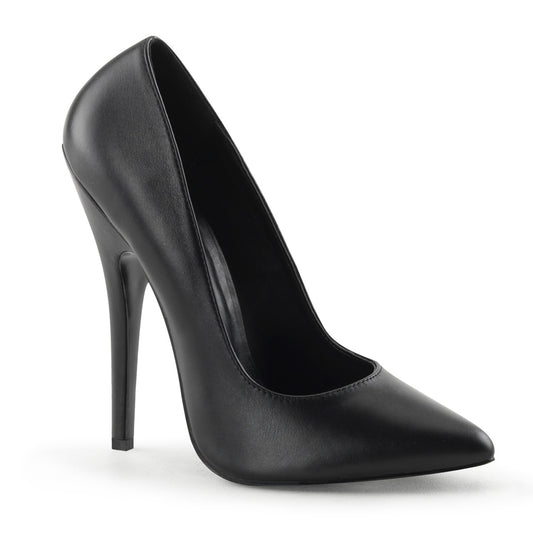 Devious Bombas para mujer DOMINA-420 blk cuero