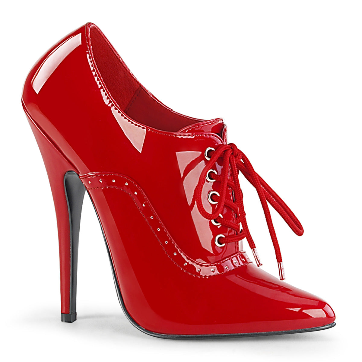 Devious Womens Pumps DOMINA-460 Red Pat