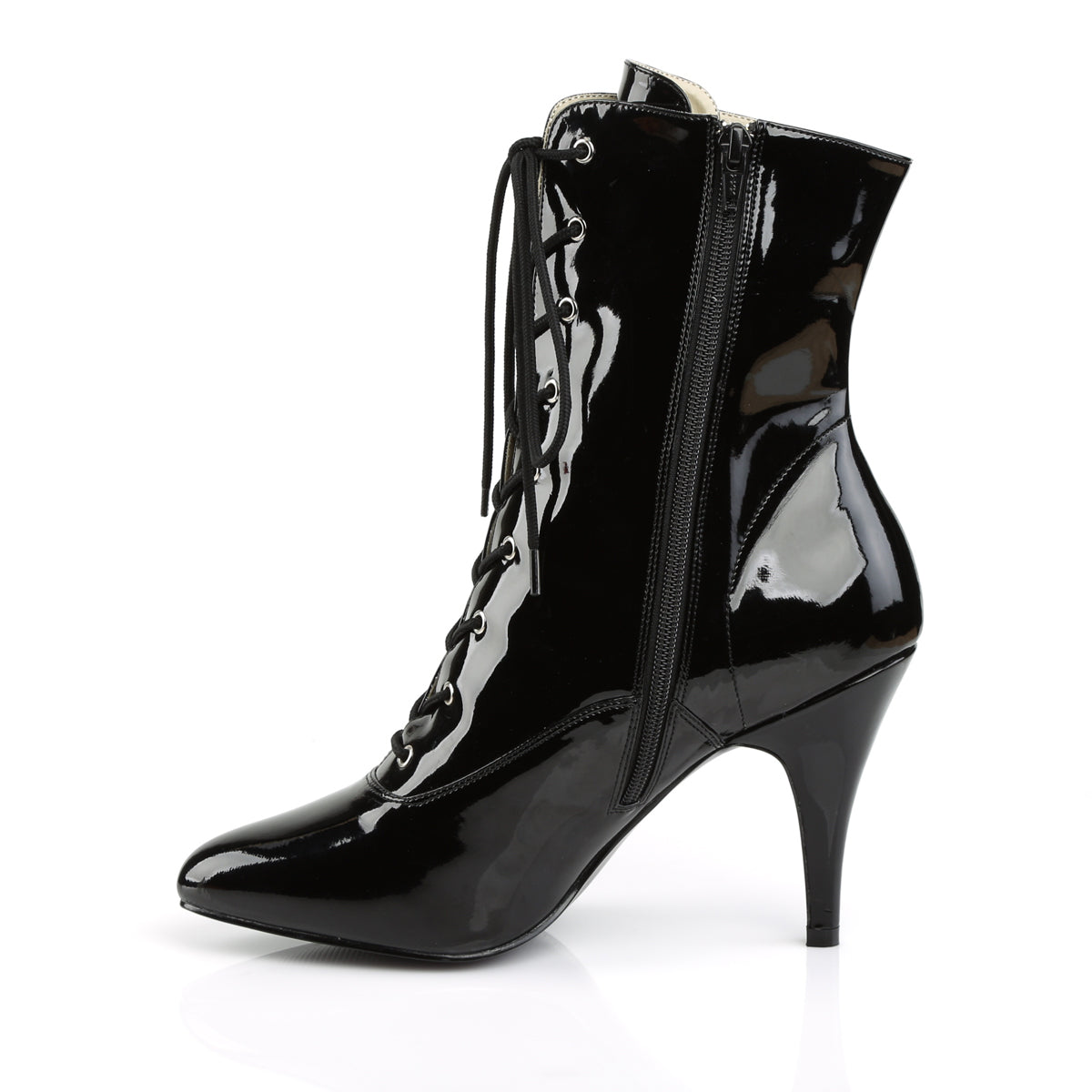 Pleaser Pink Label Botas de tobillo para mujer DREAM-1020 BLK PAT