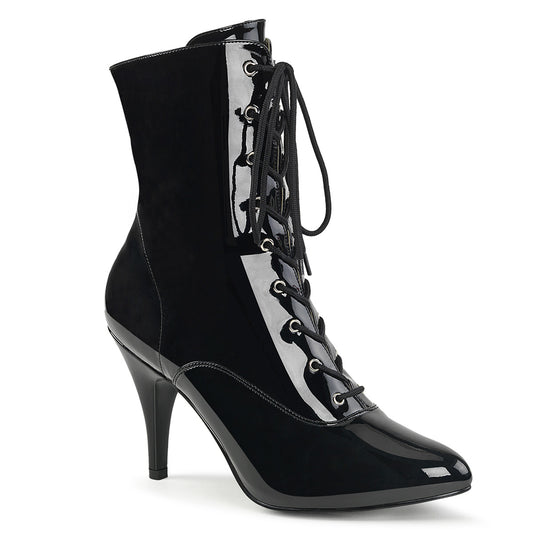 Pleaser Pink Label Botas de tobillo para mujer DREAM-1020 BLK PAT