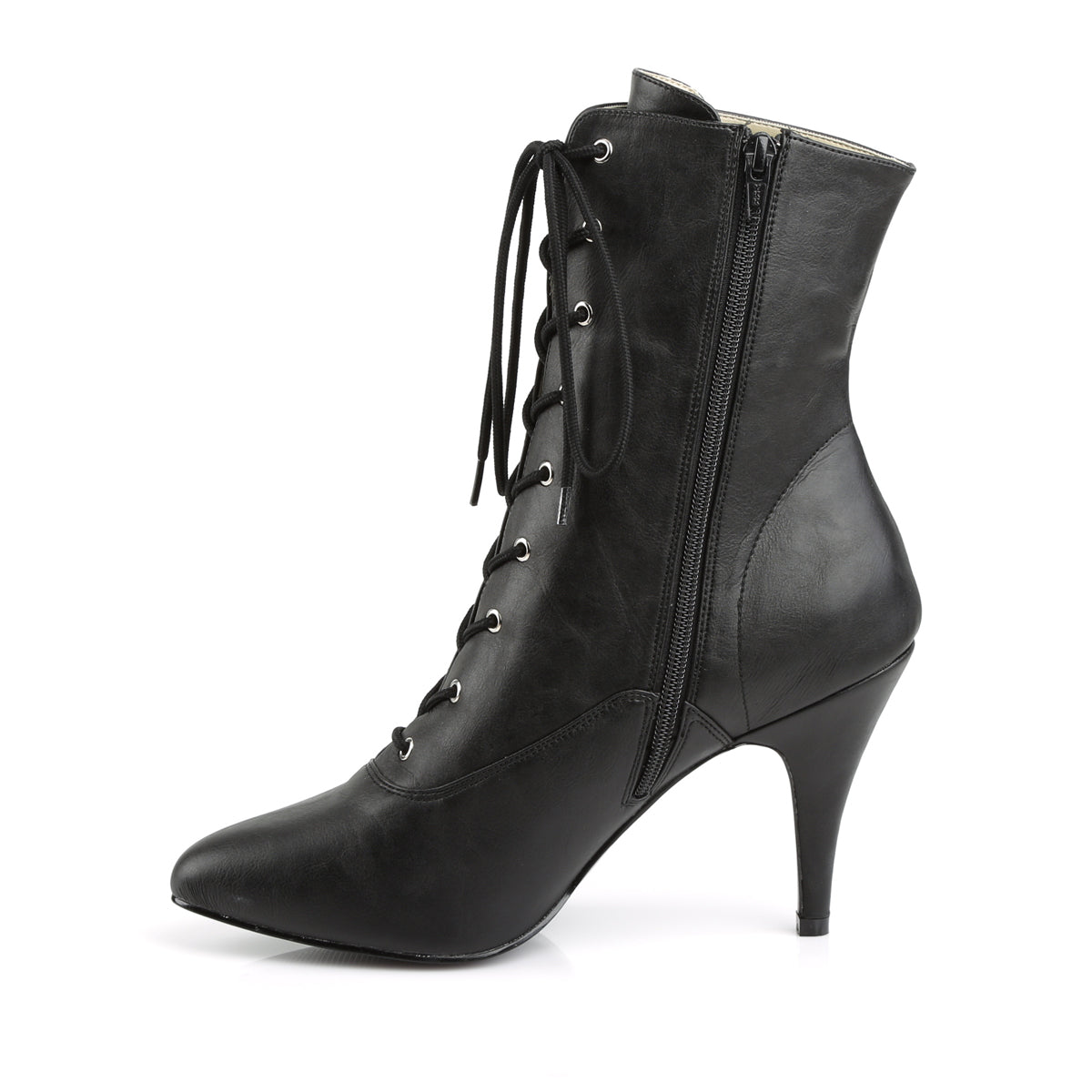 Pleaser Pink Label Botas de tobillo para mujer DREAM-1020 Blk Faux Cuero