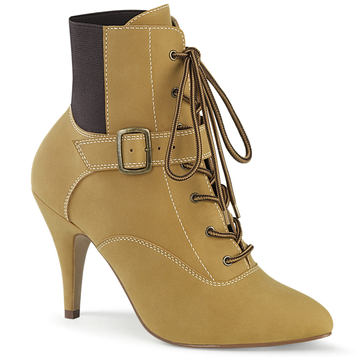 Pleaser Pink Label Bombas para mujer DREAM-1022 Tan Fuax Nubuck Cuero