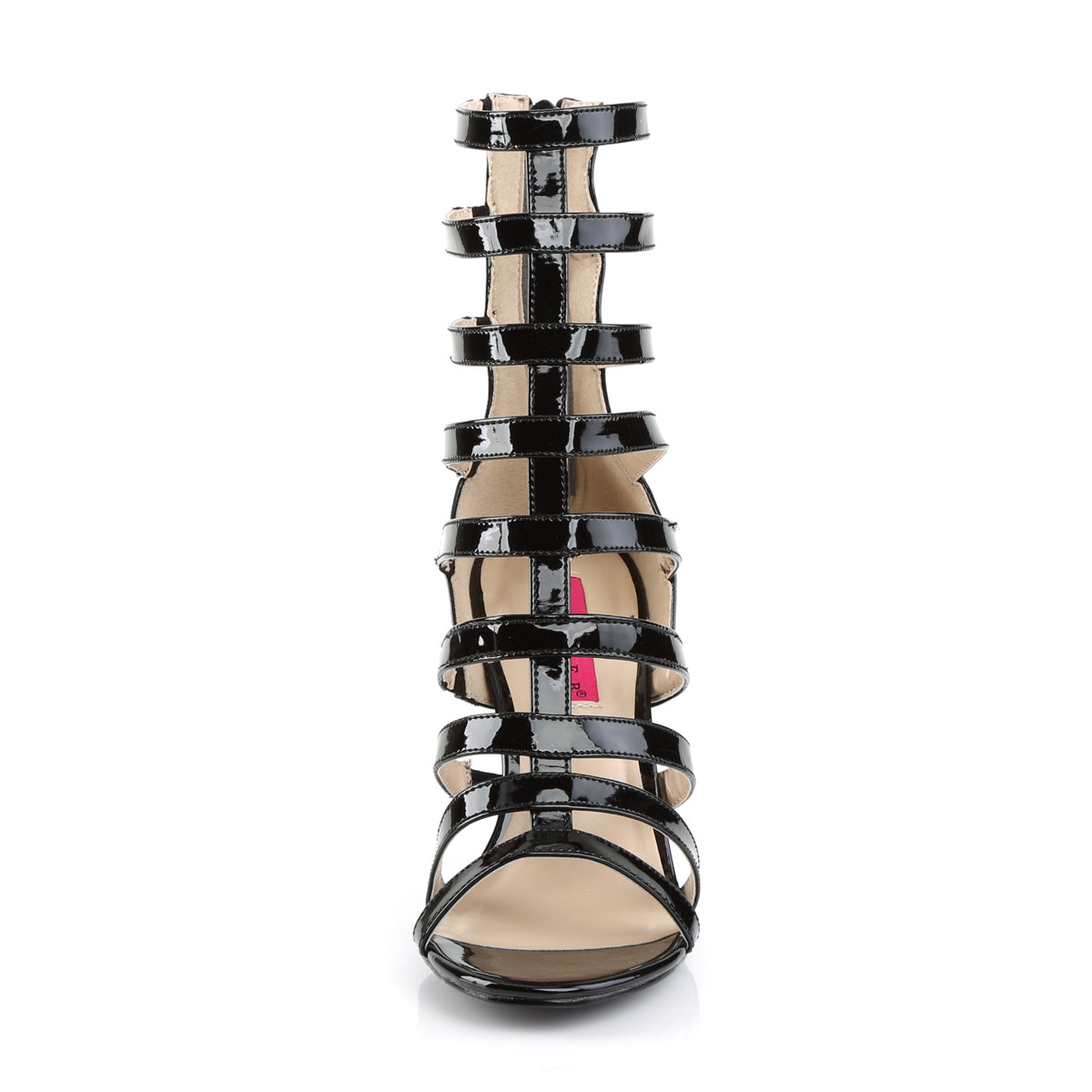 Pleaser Pink Label Botas de tobillo para mujer DREAM-438 BLK PAT