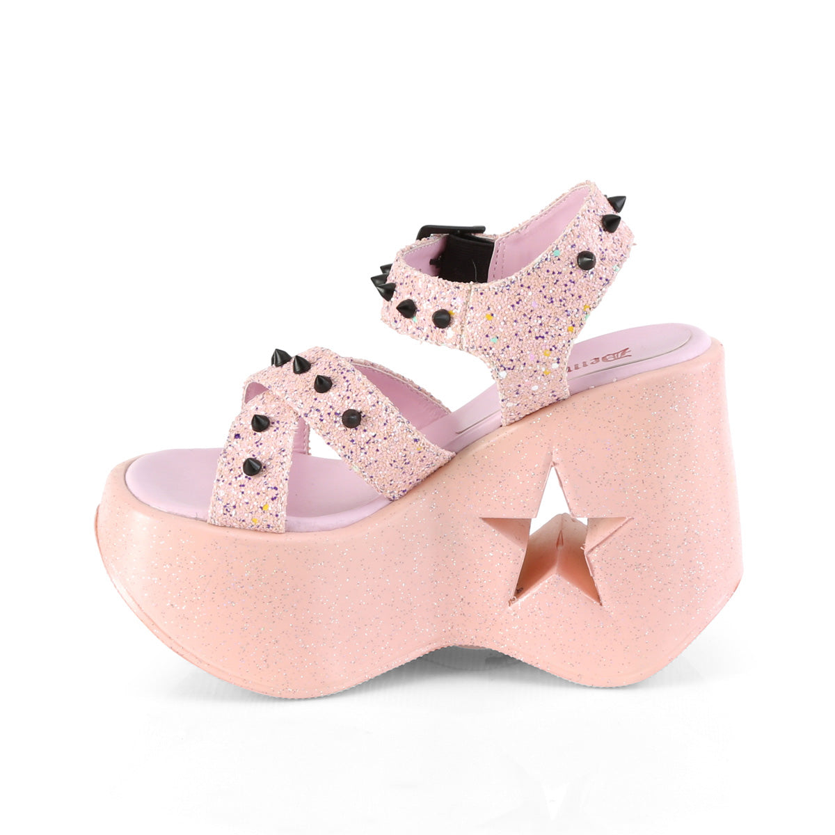 DemoniaCult Sandalias para mujeres DYNAMITE-02 brillo rosa bebé