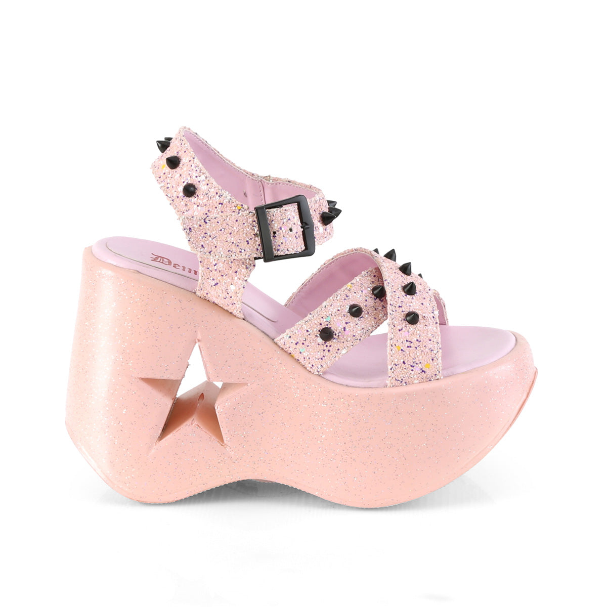 DemoniaCult Sandalias para mujeres DYNAMITE-02 brillo rosa bebé