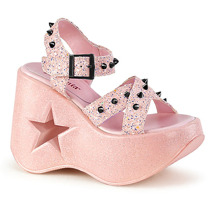 DemoniaCult Sandalias para mujeres DYNAMITE-02 brillo rosa bebé