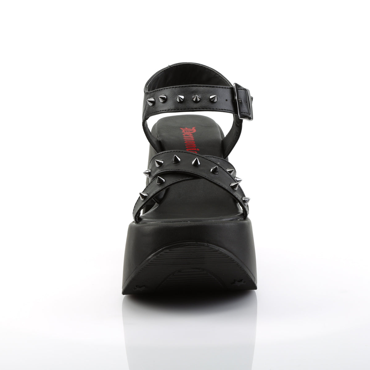 DemoniaCult Womens Sandals DYNAMITE-02 Blk Vegan Leather