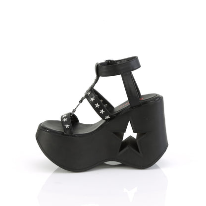 DemoniaCult Women's Sandals DYNAMITE-12 Blk Vegan Leather