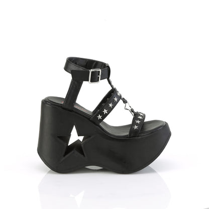 DemoniaCult Women's Sandals DYNAMITE-12 Blk Vegan Leather