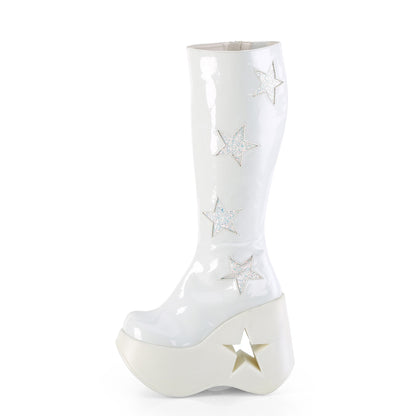 DemoniaCult  Botas DYNAMITE-218 WHT Pat-wht Multi Glitter
