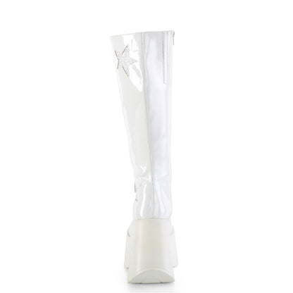 DemoniaCult  Botas DYNAMITE-218 WHT Pat-wht Multi Glitter