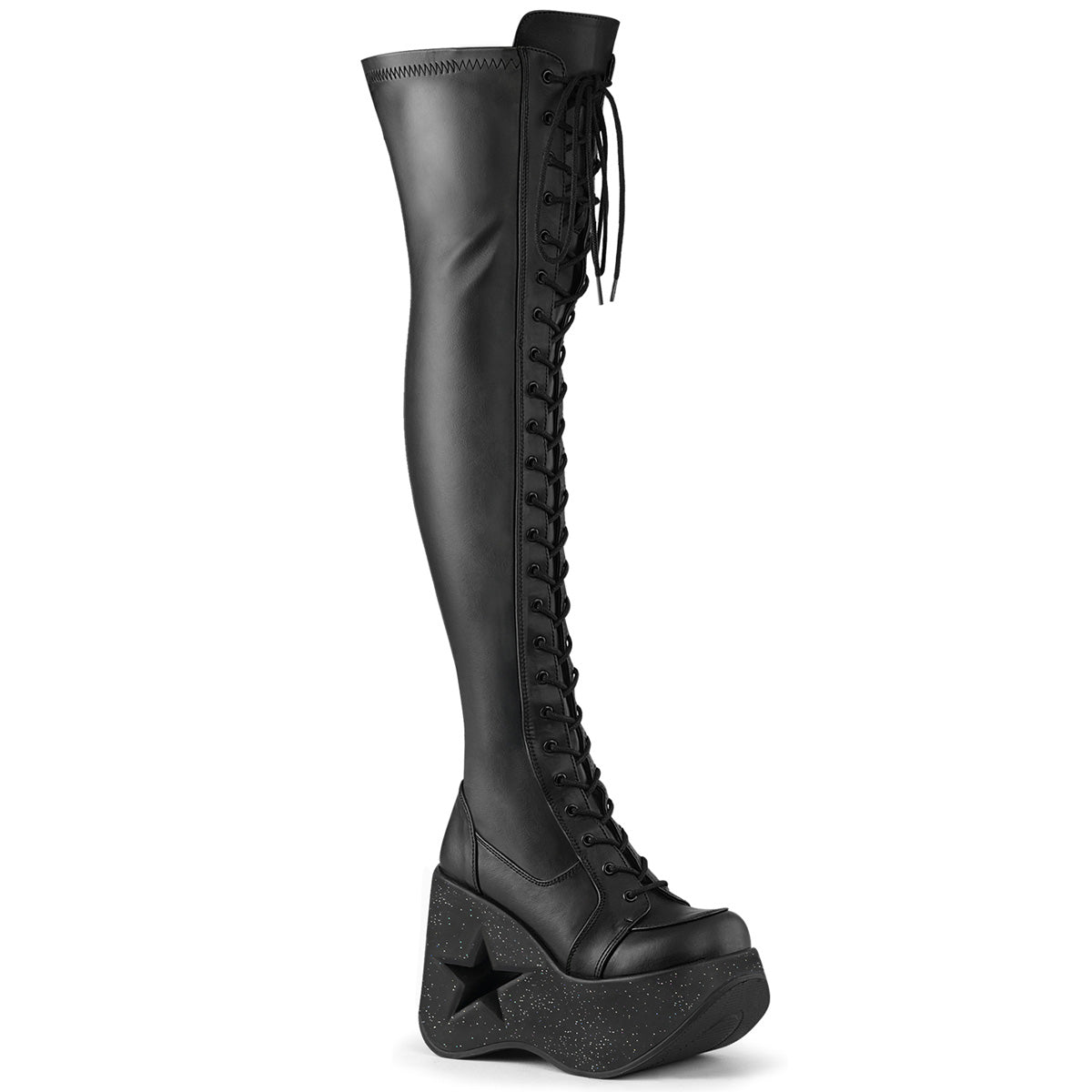 DemoniaCult   DYNAMITE-300-1 Blk str cuero vegano