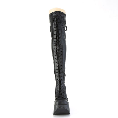 DemoniaCult   DYNAMITE-300-1 Blk str cuero vegano