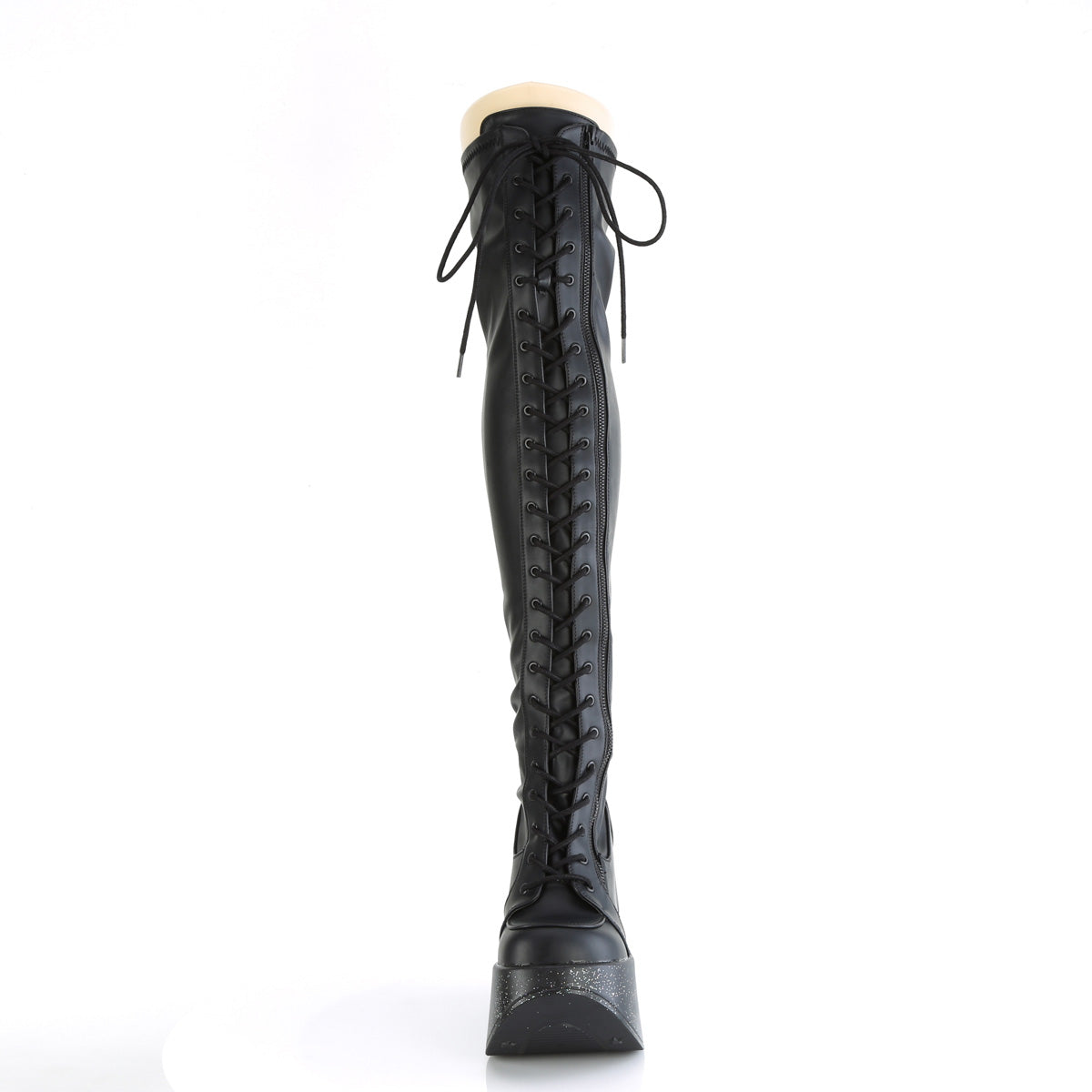 DemoniaCult  Botas DYNAMITE-300 blk str cuero vegano