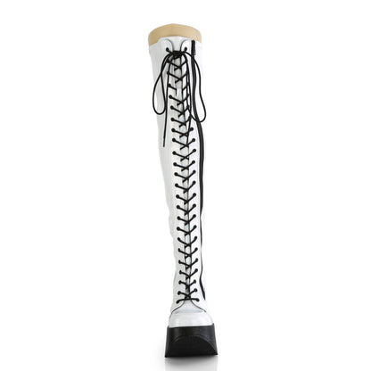 DemoniaCult  Botas DYNAMITE-300 wht estiramiento holo