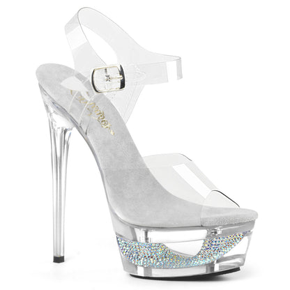 Pleaser Sandalias para mujer ECLIPSE-608dm clr / clr