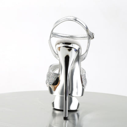 Pleaser Womens Sandals ECLIPSE-619G Slv Multi Gltr/Slv Chrome