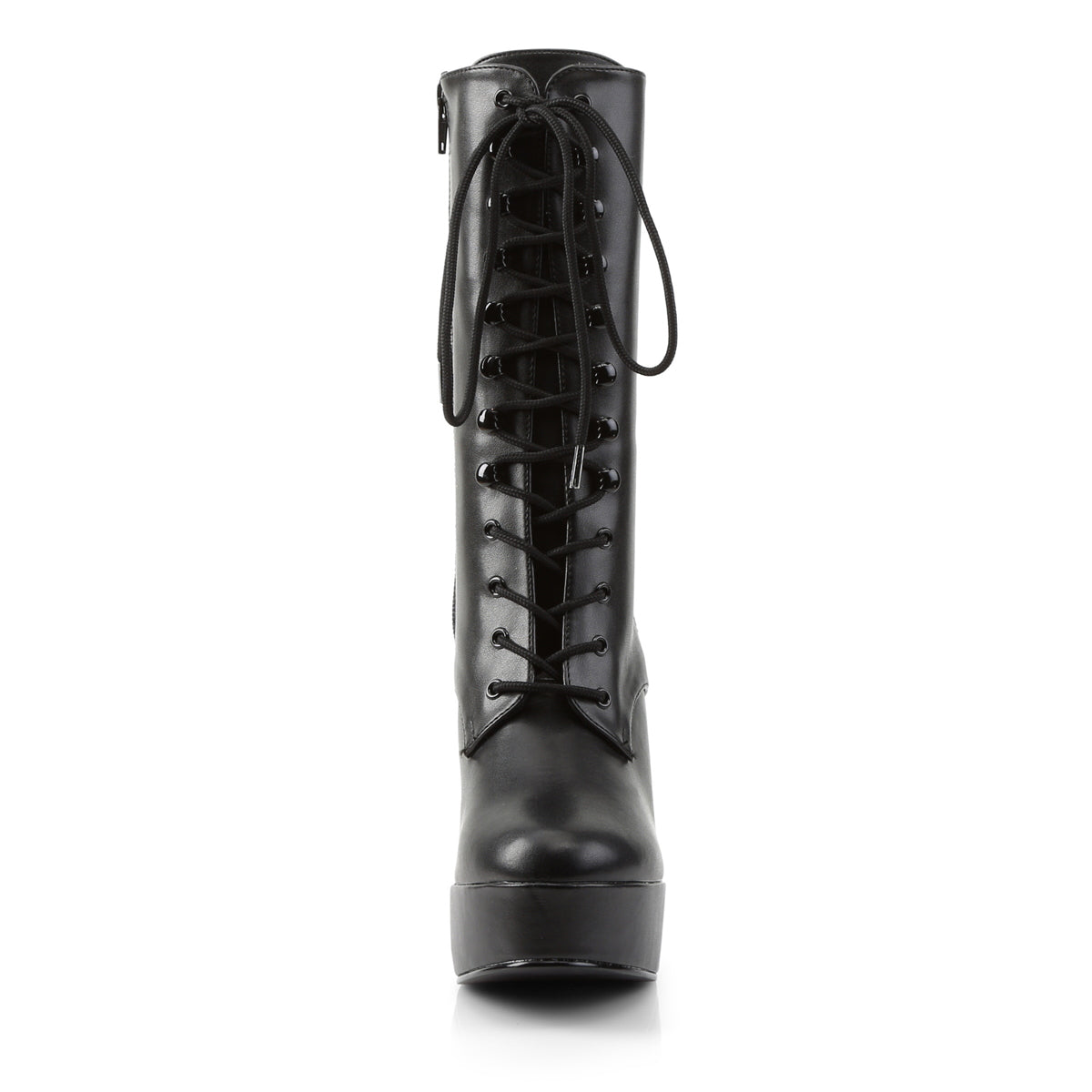 Pleaser Botas de tobillo para mujer ELECTRA-1020 BLK Faux Cuero / Blk Mate