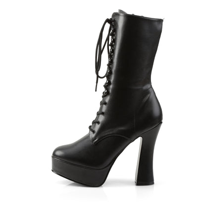 Pleaser Botas de tobillo para mujer ELECTRA-1020 BLK Faux Cuero / Blk Mate