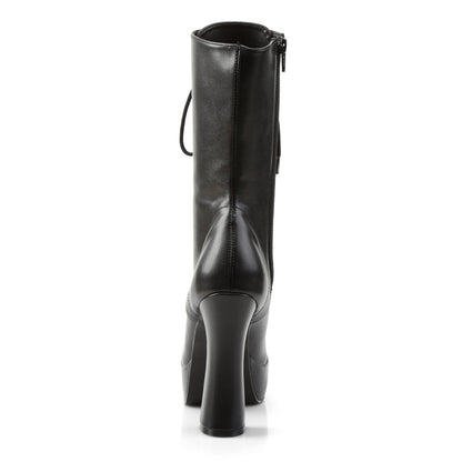 Pleaser Botas de tobillo para mujer ELECTRA-1020 BLK Faux Cuero / Blk Mate