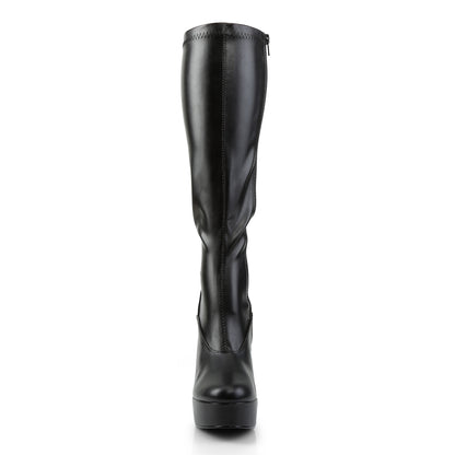 Pleaser Botas de mujer ELECTRA-2000z Blk Str Faux Cuero