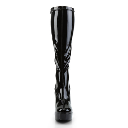Pleaser Womens Boots ELECTRA-2000Z Blk Str Pat