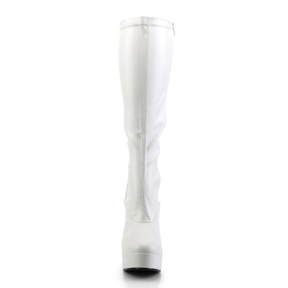 Pleaser Botas de mujer ELECTRA-2000z wht str imaux cuero