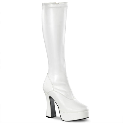 Pleaser Botas de mujer ELECTRA-2000z wht str imaux cuero