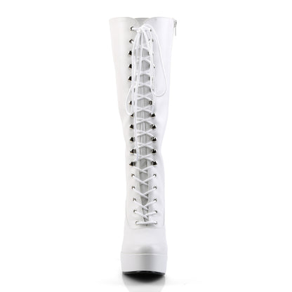 Pleaser Botas de mujer ELECTRA-2020 wht imitación de cuero