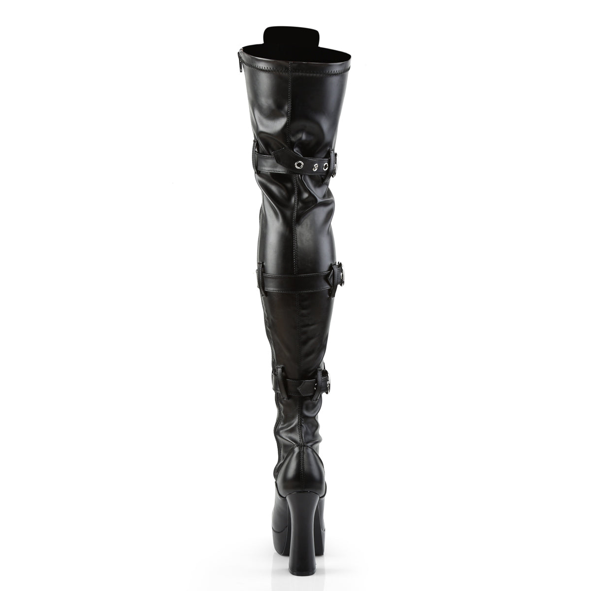 Pleaser Womens Boots ELECTRA-3028 Blk Str Faux Leather