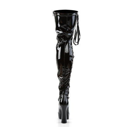 Pleaser Womens Boots ELECTRA-3050 Blk Str Pat