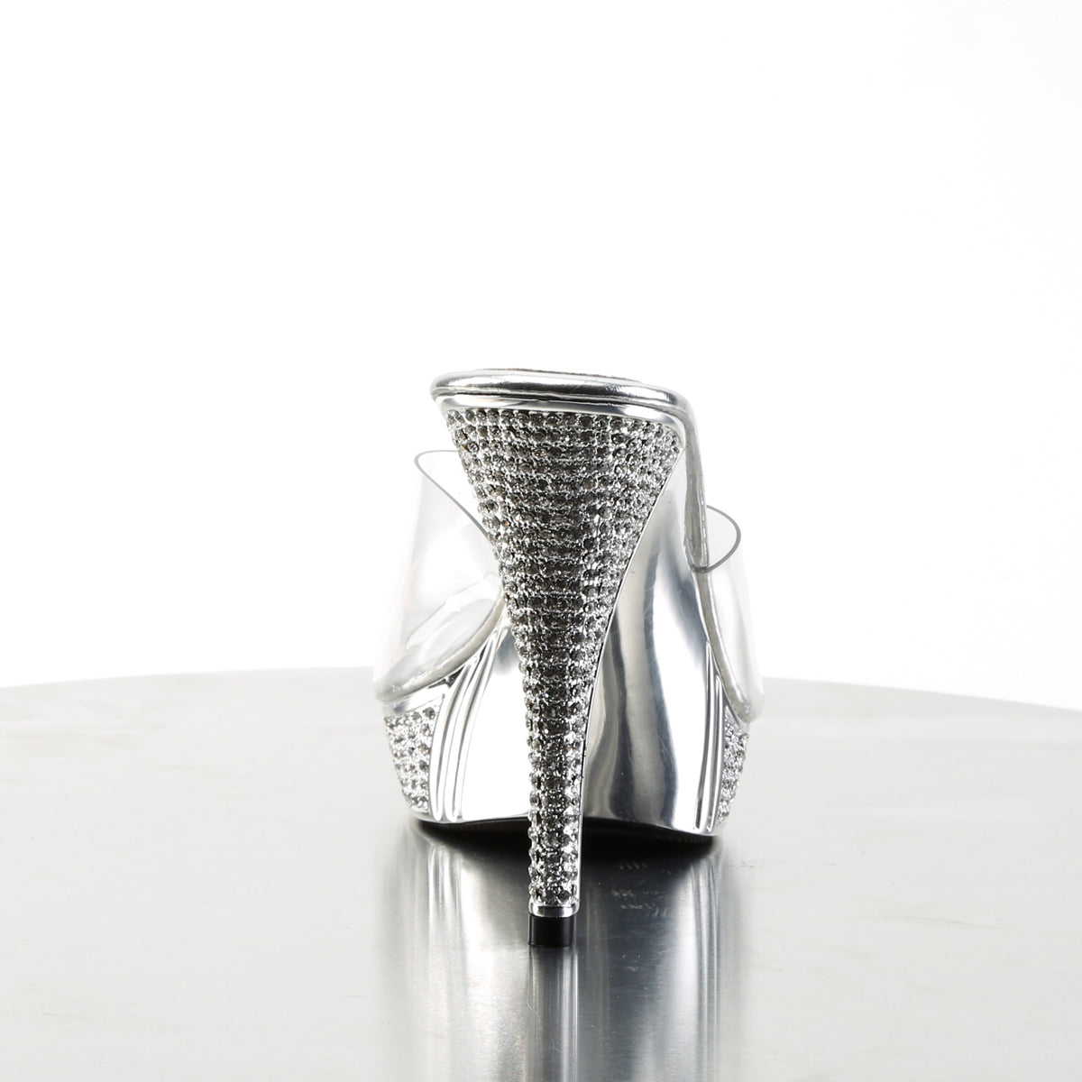 Fabulicious Womens Sandals ELEGANT-401 Clr/Slv Chrome